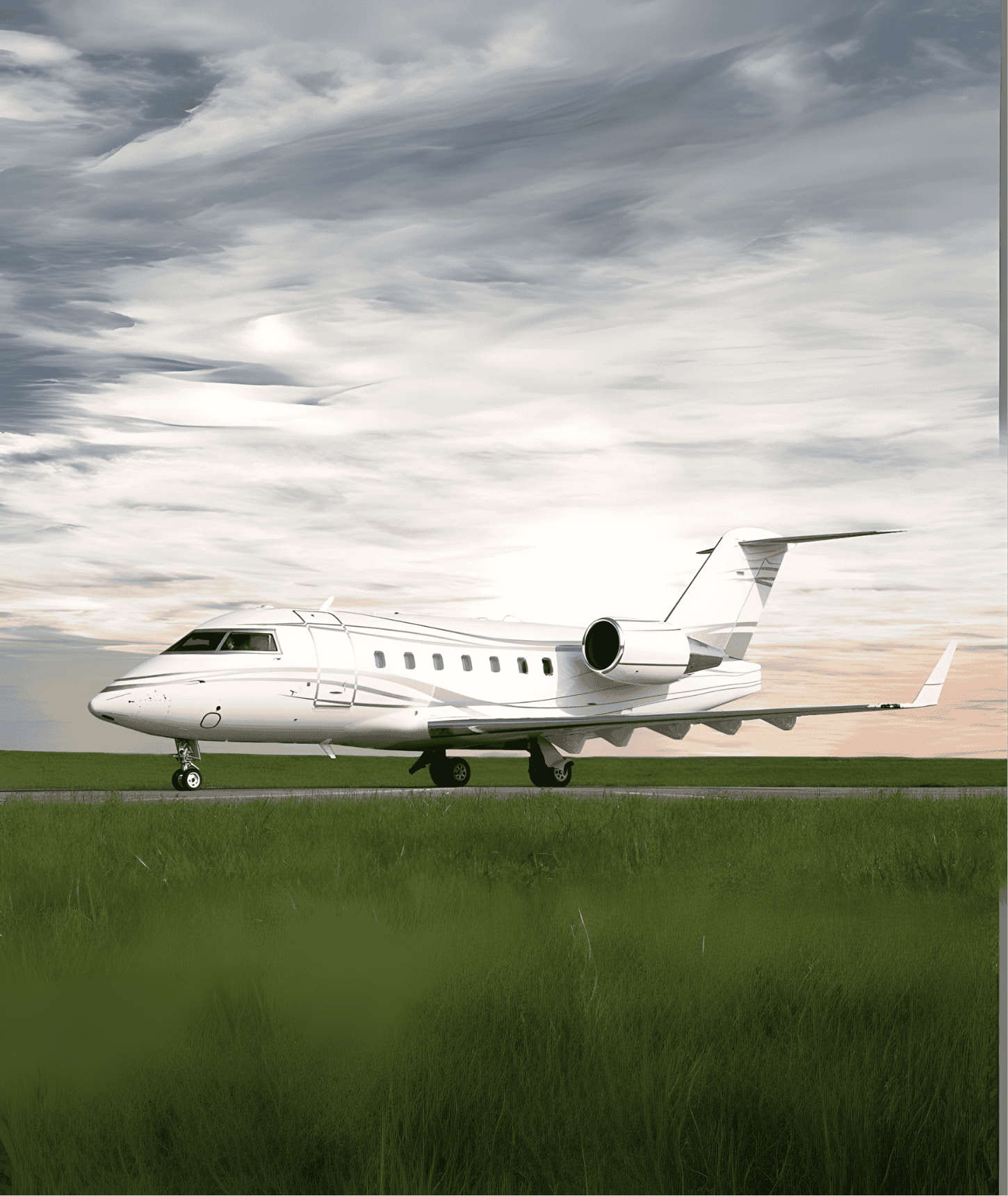 Avion d’ambulance aérienne positionné sur la piste