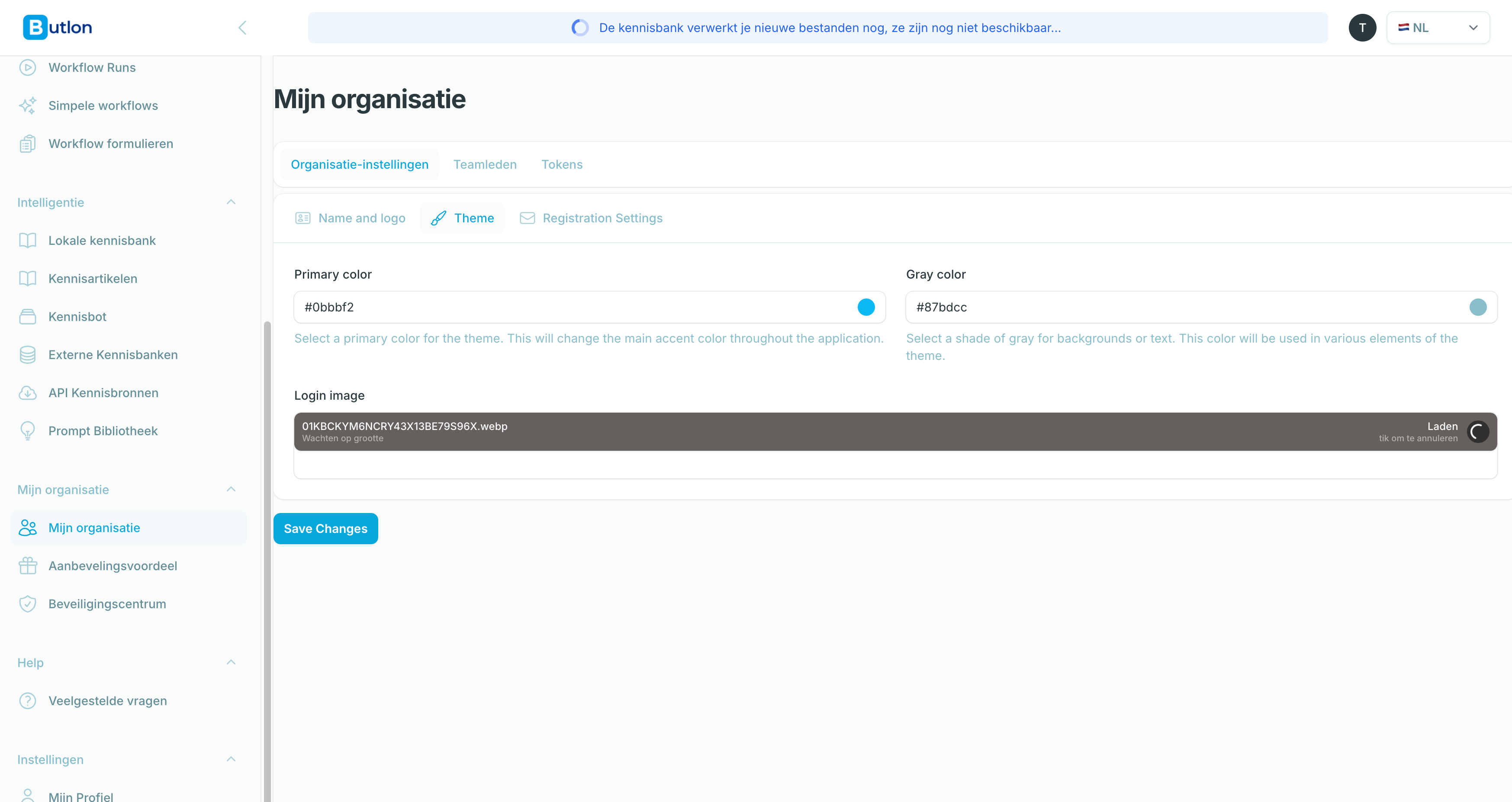 IntraGPT organisatiebeheer en security center dashboard